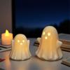 Friendly Ceramic Ghosty Statue Halloween Decoration Handmade Sculpture For Home Decoration