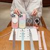 Crossbody Necklace Lanyard Gradient Rainbow Laser For Magsafe Magnetic Case For iPhone 16 15 14 Plus 13 12 11 Pro Max Cover