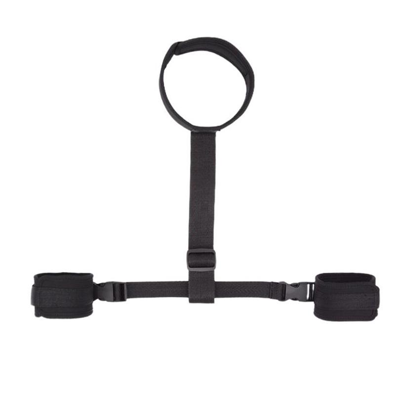 Adult Bedroom Fetish Gear Women Nylon Collar 3 Piece Adjustable Bondage Restraint Set for Couple Intimacy