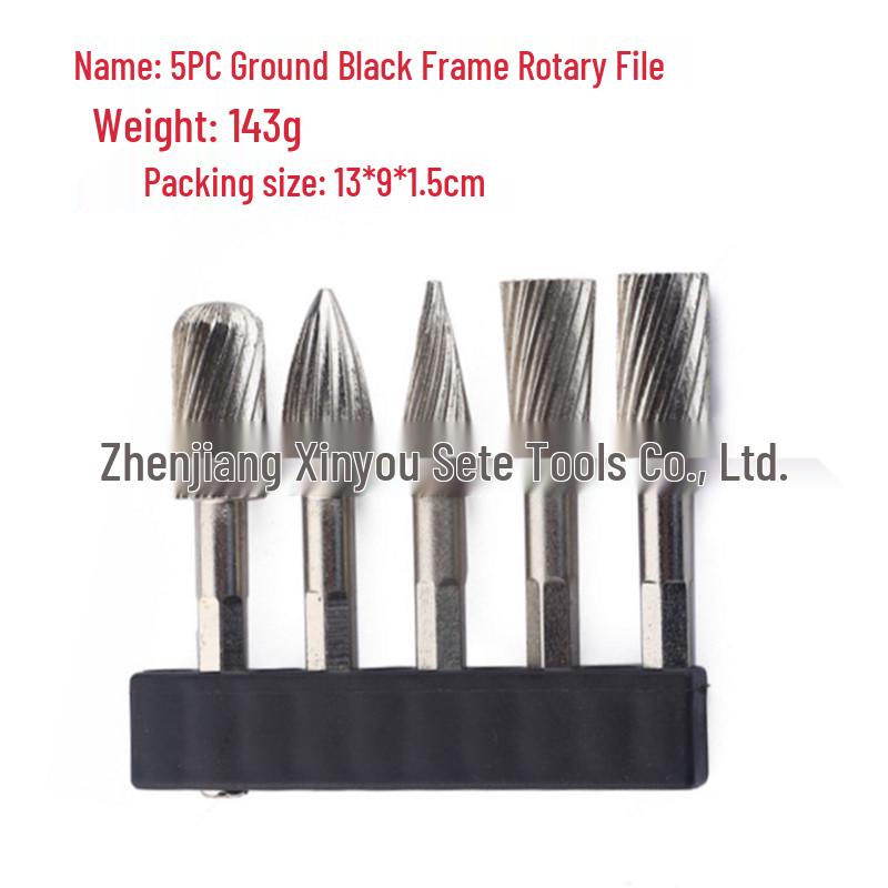 Black Wolf Tooth Rotary File Set for DIY Woodworking & Electric Grinding