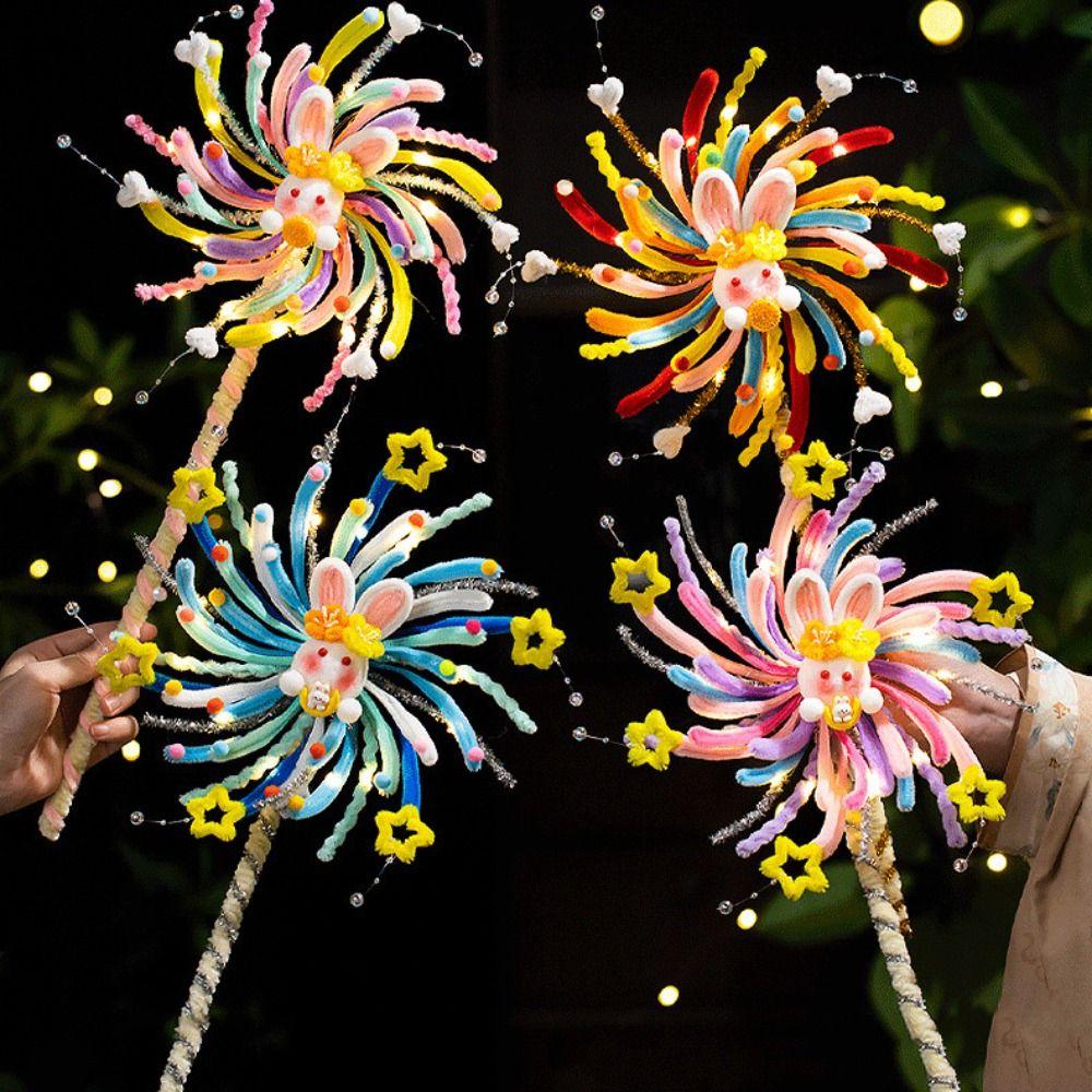 Handheld Glowing Rotating Lantern Twister Stick Spinning Fireworks Lamp  Photo Props