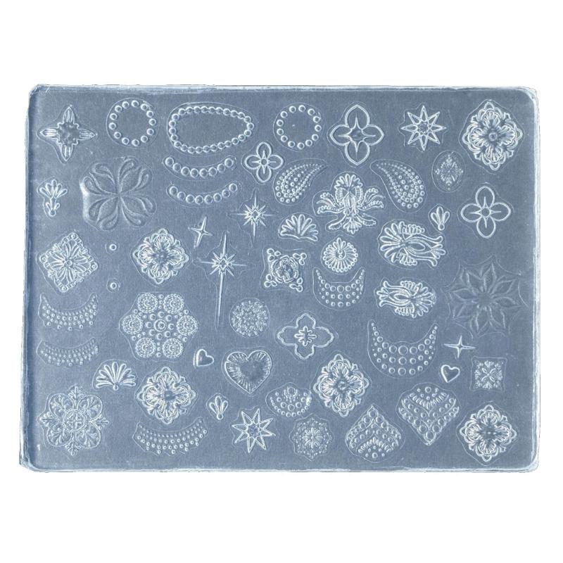 Silicone Nail Art Mold Embossing Patterns Nail Mould Decorations Versatile Jewelry Making Tools Handmade Carving Molds