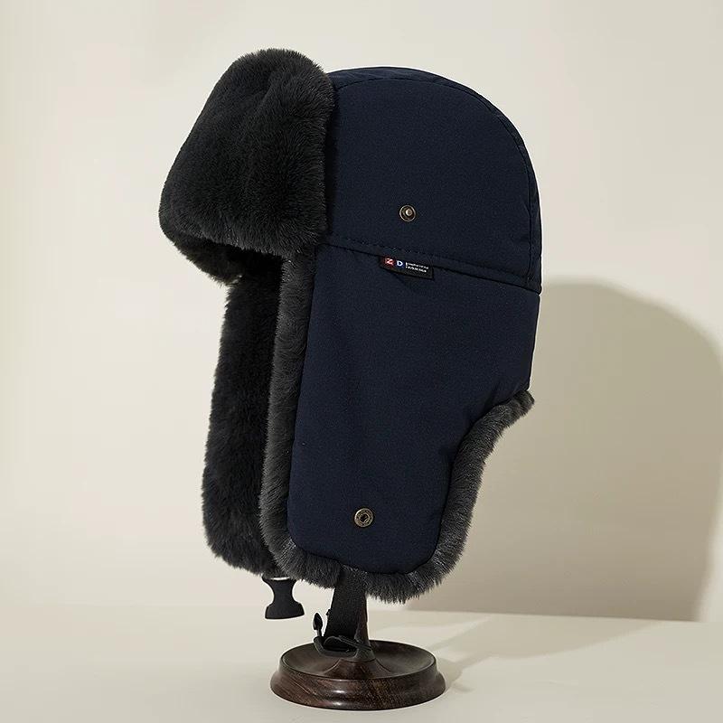 Thunderbolt Hat Men and Women Winter Padded Thickened Ear Protection Cap Cycling Outdoor Ski Ins Warm Cold Cotton Cap