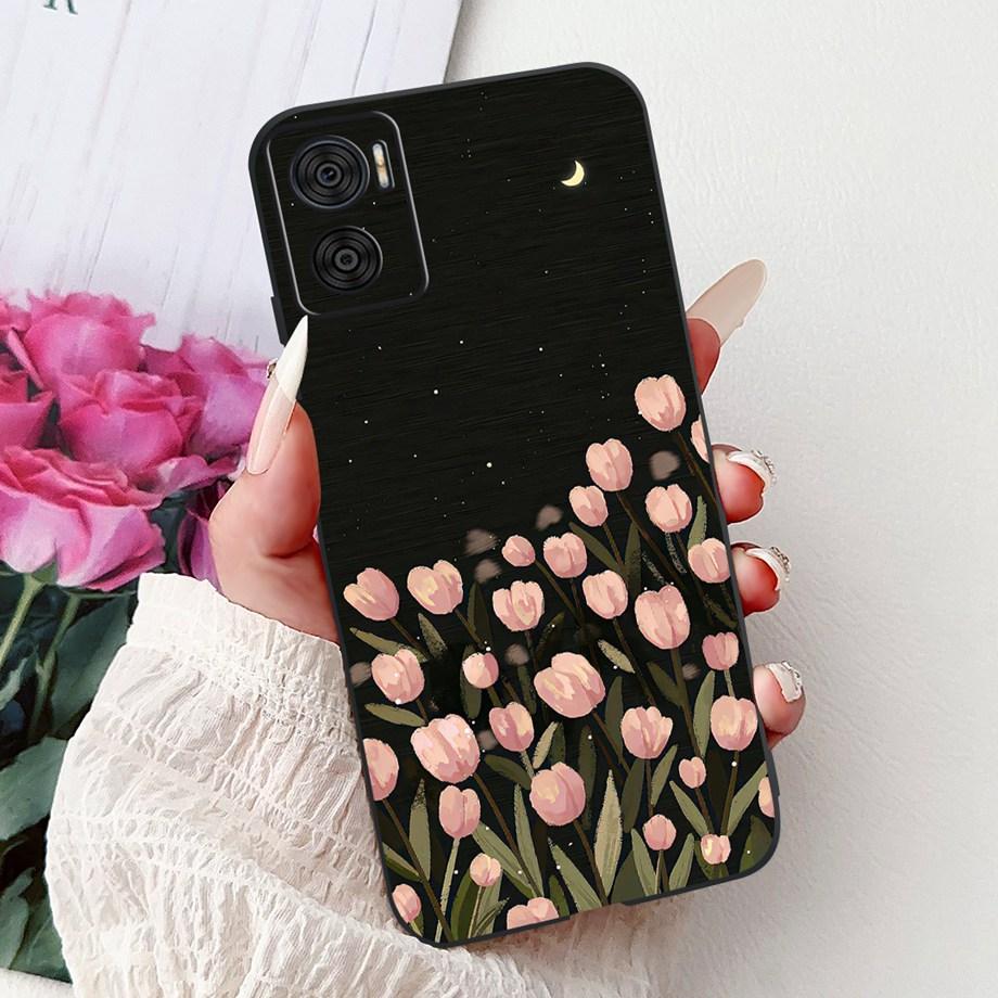 Phone Case For Motorola Moto E22 E22i E22s Motorola E20 E30 E40 E13 E14 Luxury Girly Cartoon Cover Soft Matte Silicone Capa