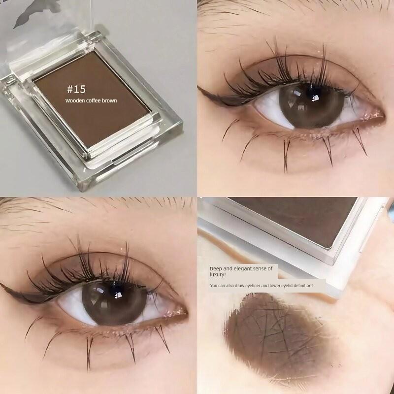 Purple Iris Flower! Colorful Single-Color Eyeshadow, Matte Single Blue Highlighter, Sparkling Pink Base, White and Green