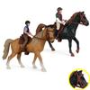 Simulation Animals Horse racing Models Action Toy Figures Solid Collection Model