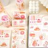 Mu Ran Cute Washi Paper Sticker Roll - Cartoon Decorative Sealing Patterns for Planners