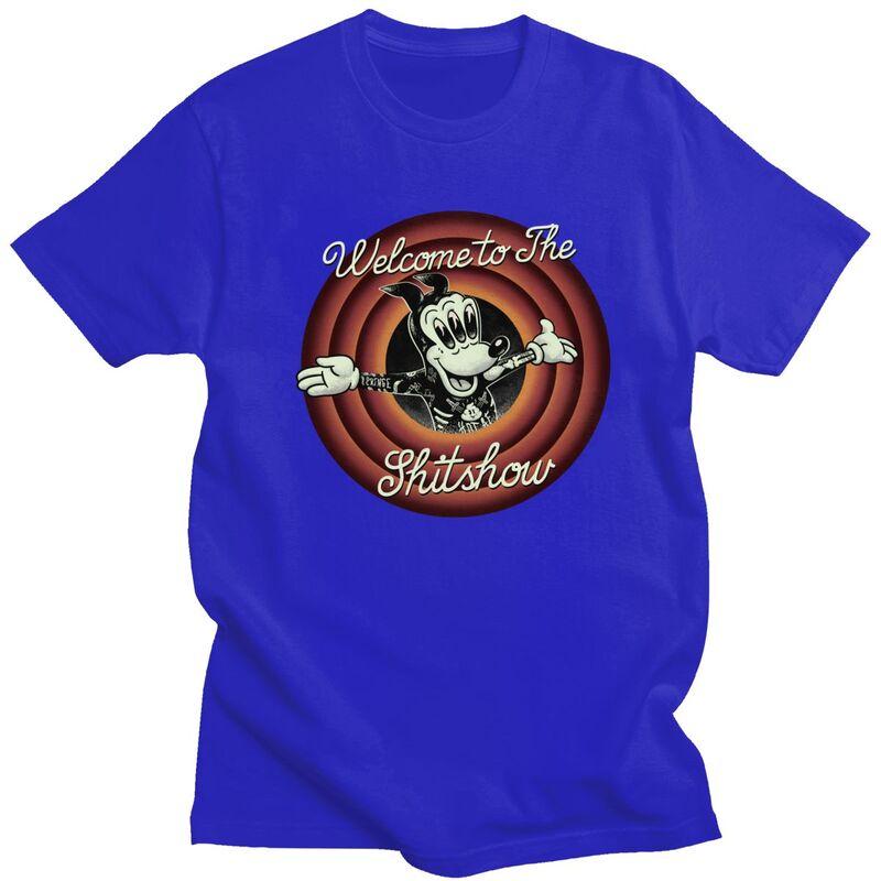 Custom Fashion Welcome To The Shitshow T Shirt Men Short Sleeve Tshirt Casual Tee 100 Cotton Oversized Tshirts Merchandise