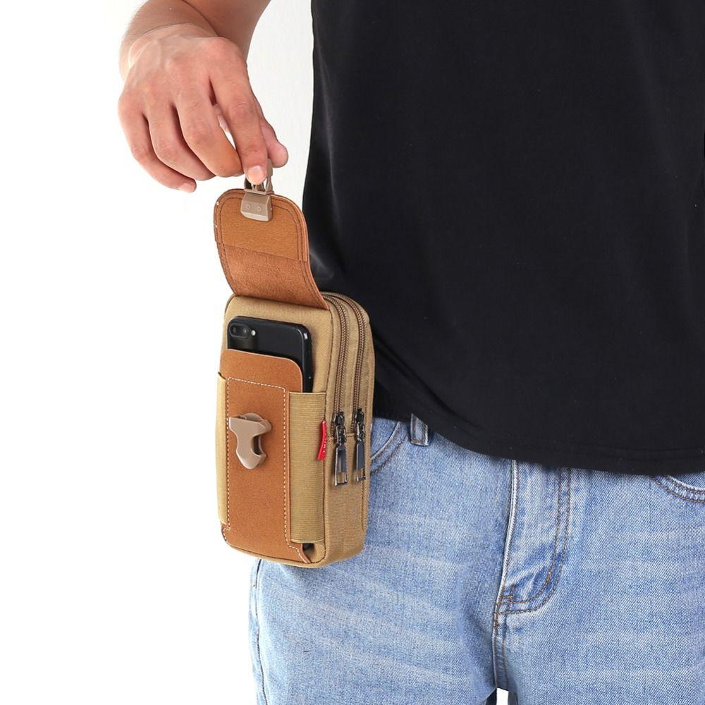 Large-capacity Men Waist Bag Oxford Phone Waist Pack Multi-function EDC Molle Bag Running