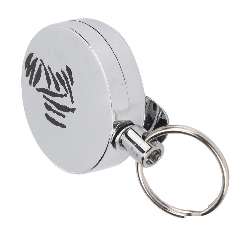 Stainless Steel Pull Ring Retractable Key Chain Steel Wire Recoil Key Holder for OutdoorsType 2