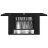 Garden Table Black 100 x 55 x 37 cm PE Rattan and Glass