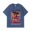275 GSM Washed T-shirts 100% Cotton Baki V4 Baki Ohma Print Unisex Heavy Cotton T Shirt