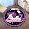 Adorable Unicorn-Themed Round Rug Suitable for Various Areas In Your Home,Including The Living Room,Bedroom,Bathroom,And Kitchen. It Feature