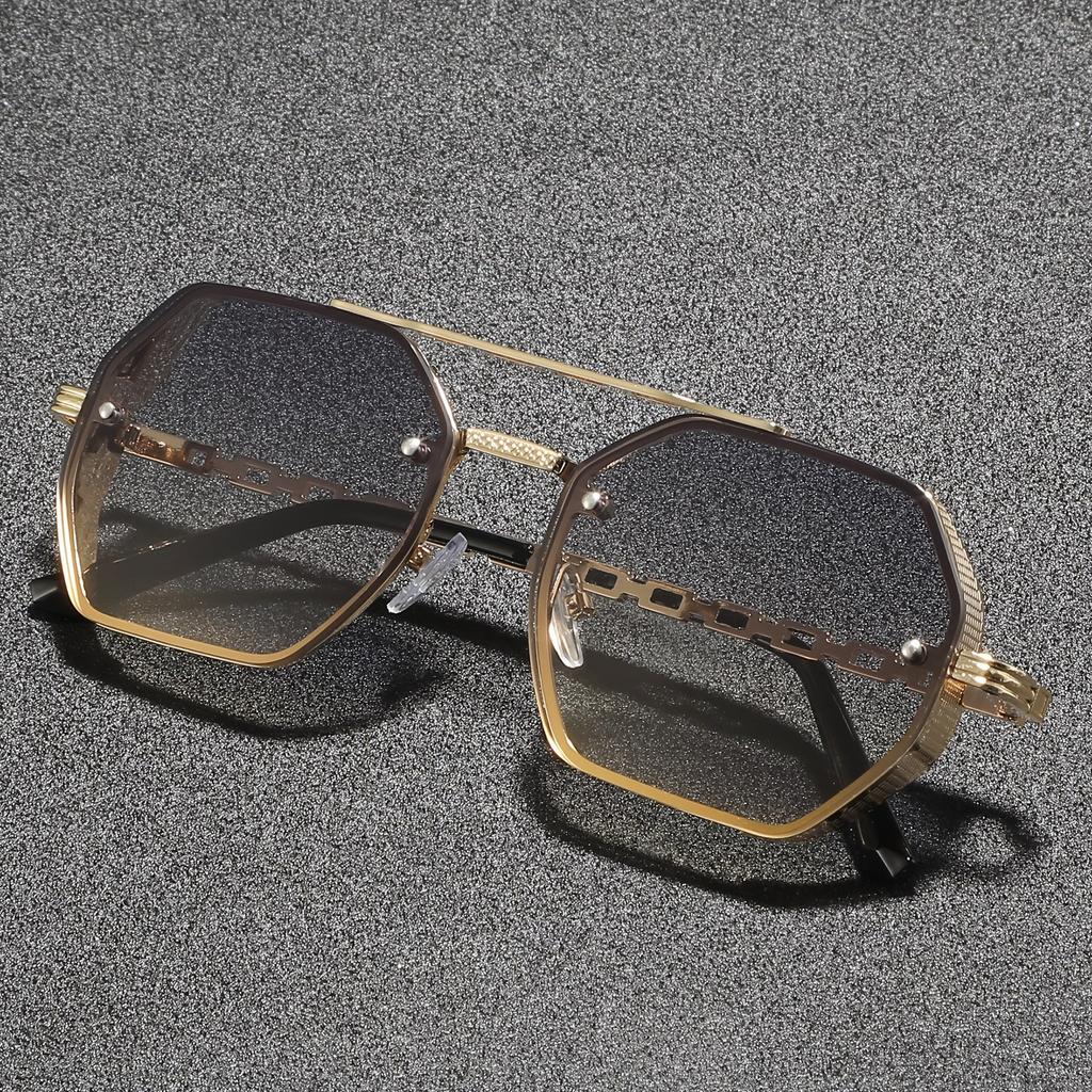 New High Quality Double Metal Chain Sunglasses Women Fashion Cool Design Brand Design Sun Glasses for Street Photography