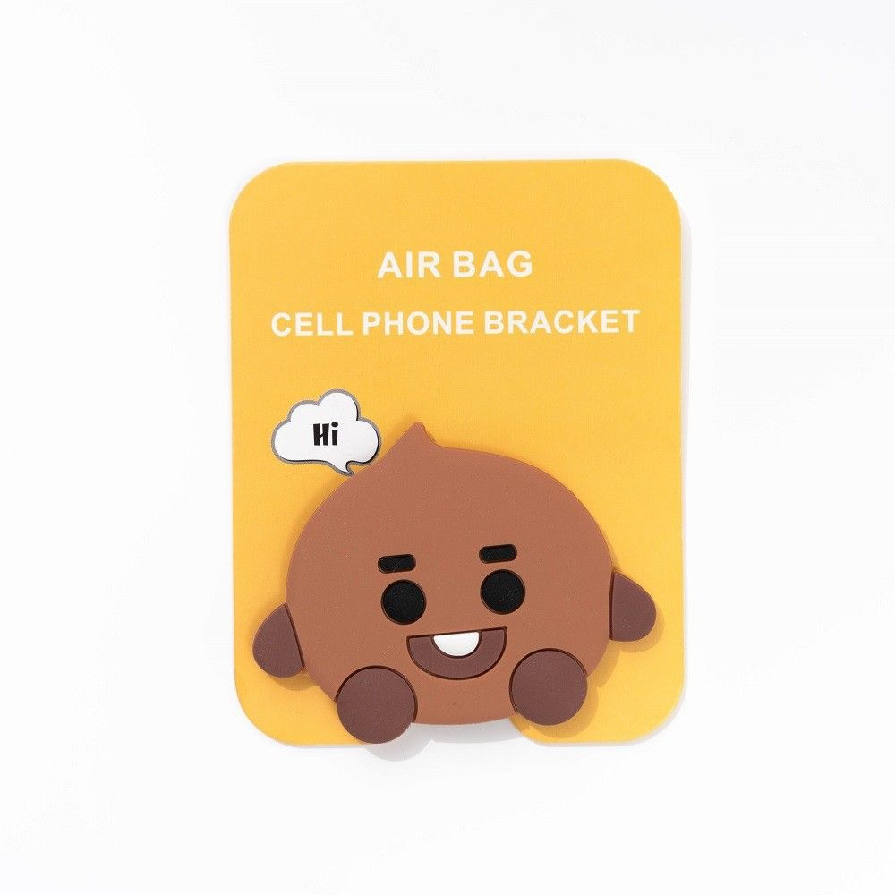 Bt21 Cartoon Handheld Phone Holder, Desk Extendable Airbag, Cute Headphones Organizer, Idol Accessories