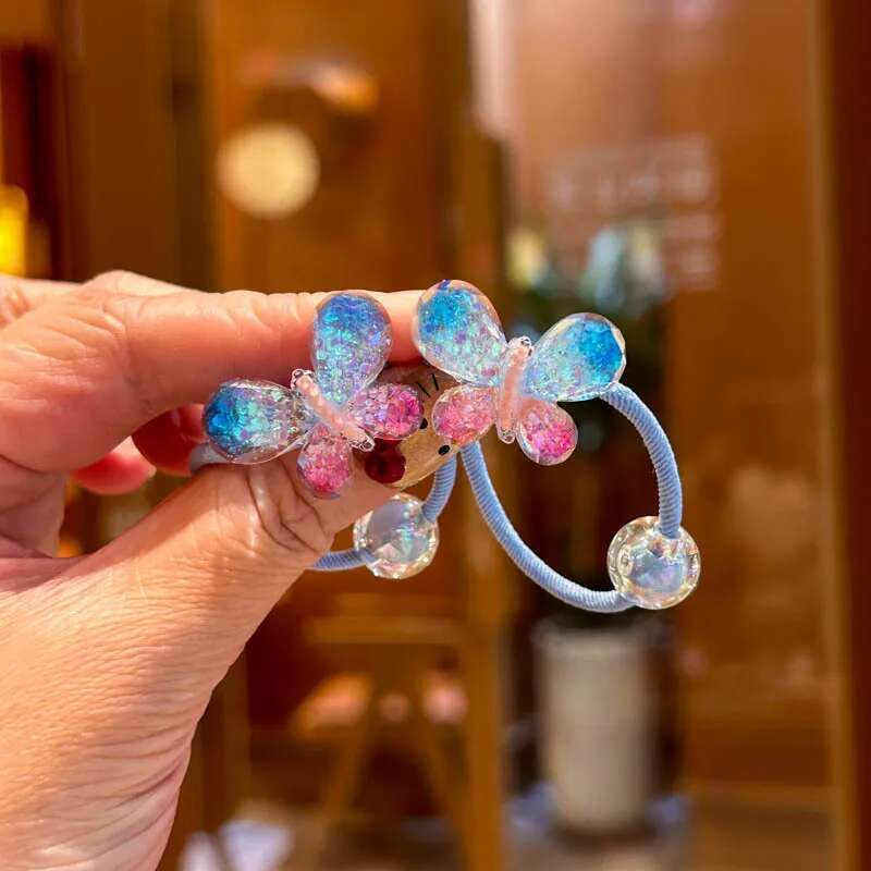 2 Pieces Luminous Dolphin Elastic Hair Bands Cute Girls Hair Accessories Children Hair Ties Baby Headwear