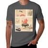 Oldish Vintage Japanese Art Montage Set 5 TShirt Gym Wear Breathable Short Sleeve Tee