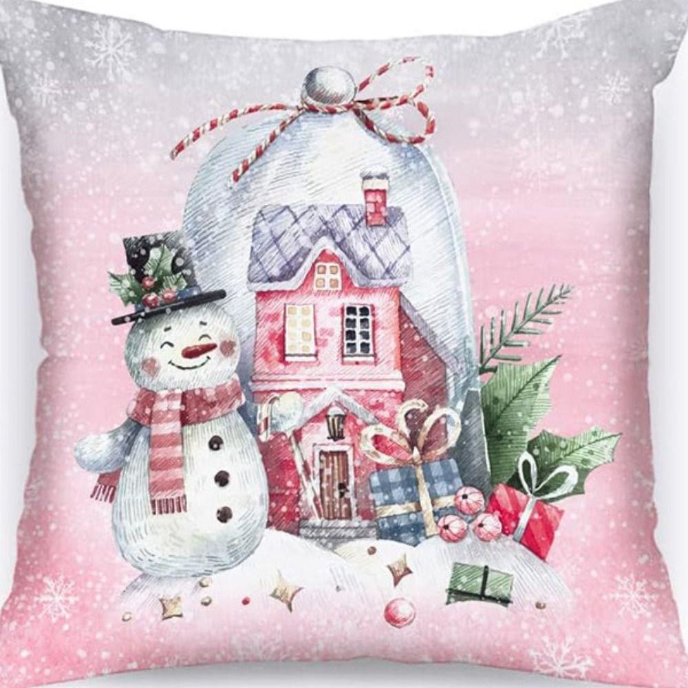 1/4pcs 18*18 Inch Throw Pillow Covers Linen Home Decor Pillow Case  Sofa