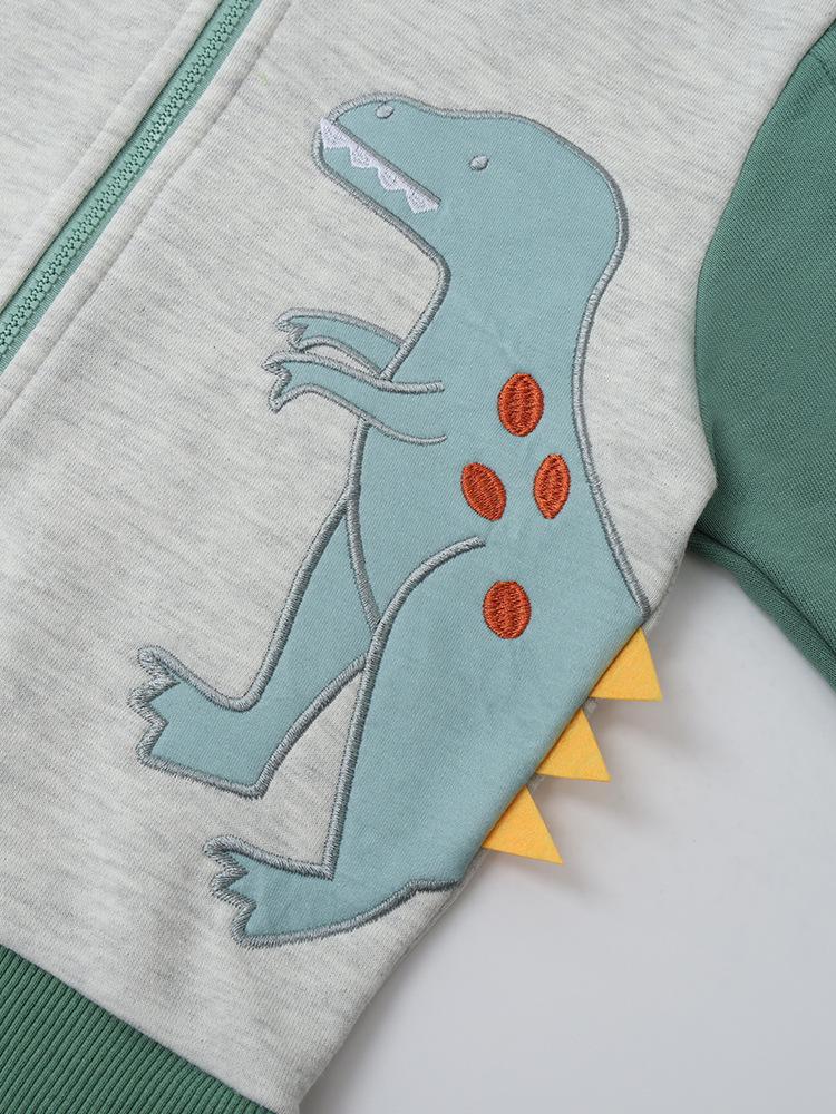Autumn/Winter Boys' Embroidered Zipper Hoodie Jacket – European & American Style