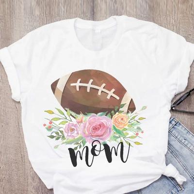 Football Mom Soccer Baseball Game Day 3d Print Plus Size Women T-Shirt Summer Lady Womens Clothing Short Sleeve