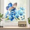 Watercolor Butterfly Static Cling Wall Sticker for Kitchen Balcony Entryway No Glue Decor