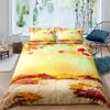 Maple Leaves Polyester Duvet Cover Set Fall Theme Comforter Cover With Pillowcase King Queen Size For Kids Boys Girl Bedding Set