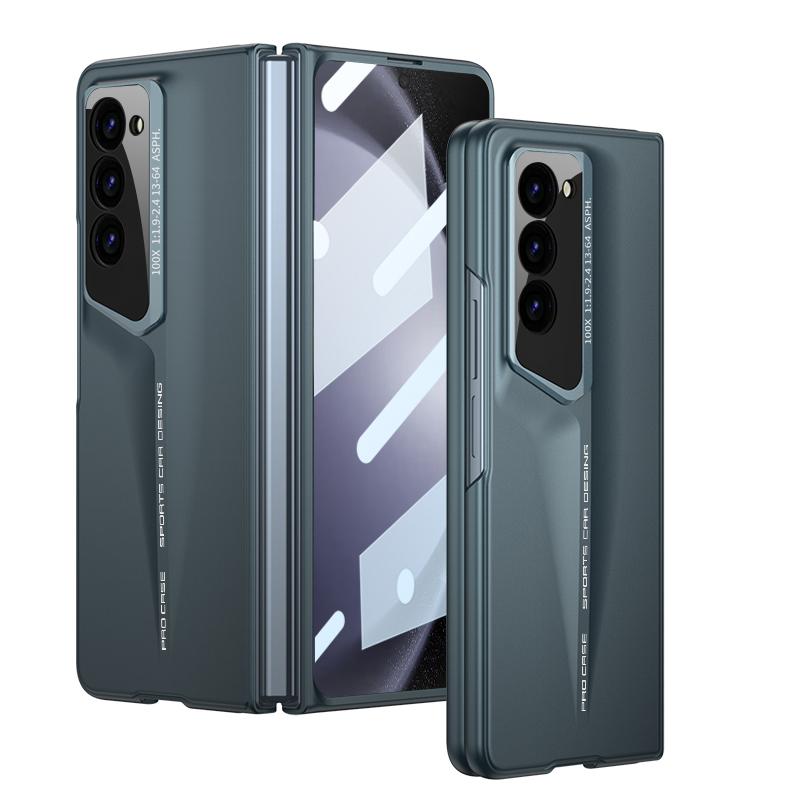 Fashion Sport Car Design Frosted Hard PC Back Cover Case for Samsung Galaxy Z Fold 6 5 4 3 with Glass Screen Film