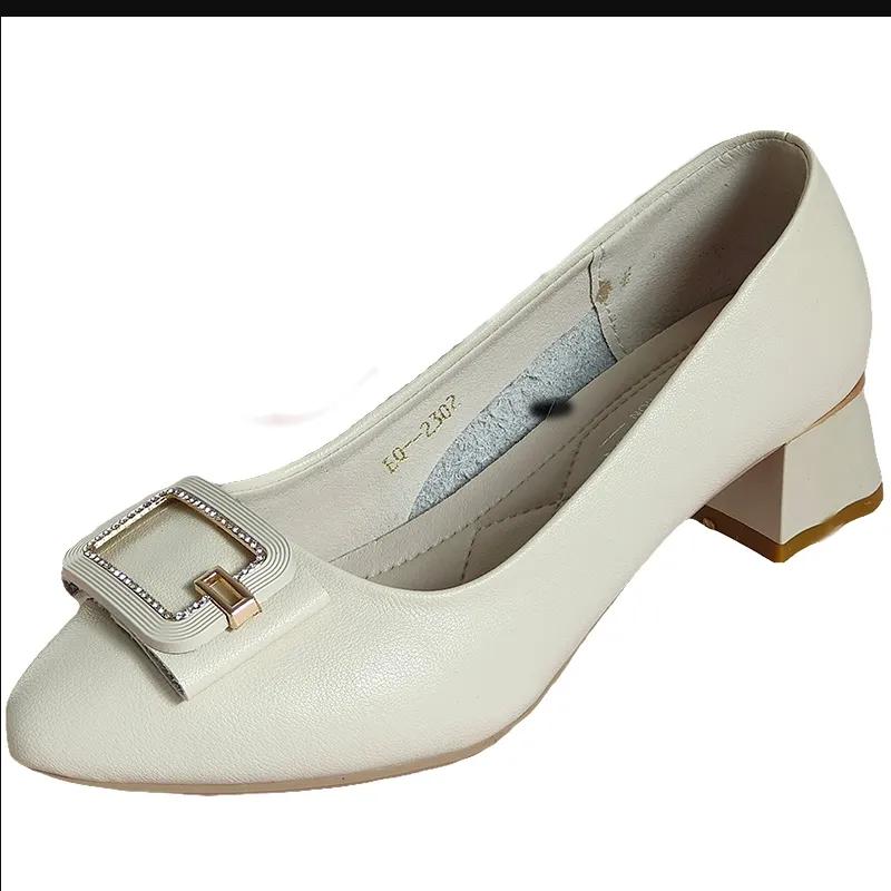 women cute round toe beige patent leather spring slip on square heel shoes lady cool black office career shoes ab684