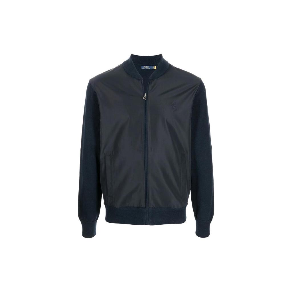 Polo Ralph Lauren Solid Color Zip Long Sleeve Jacket Men Jackets Navy 710858146-001