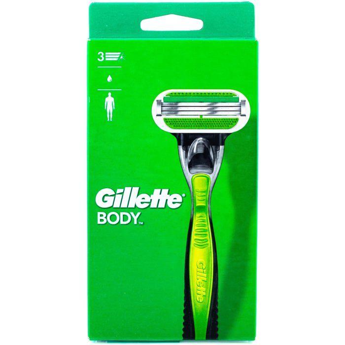 Rasoio a cartuccia - Gillette - Multicolore - 3 lame - Acciaio legato - Manico in plastica