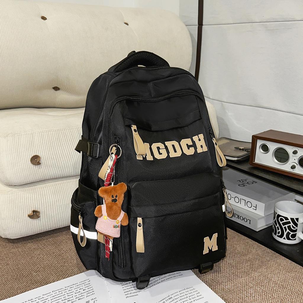 Schoolbag Super Cool Letter High Quality Couple Backpack New Large Capacity Air Cushion Middle and High School Student Backpack