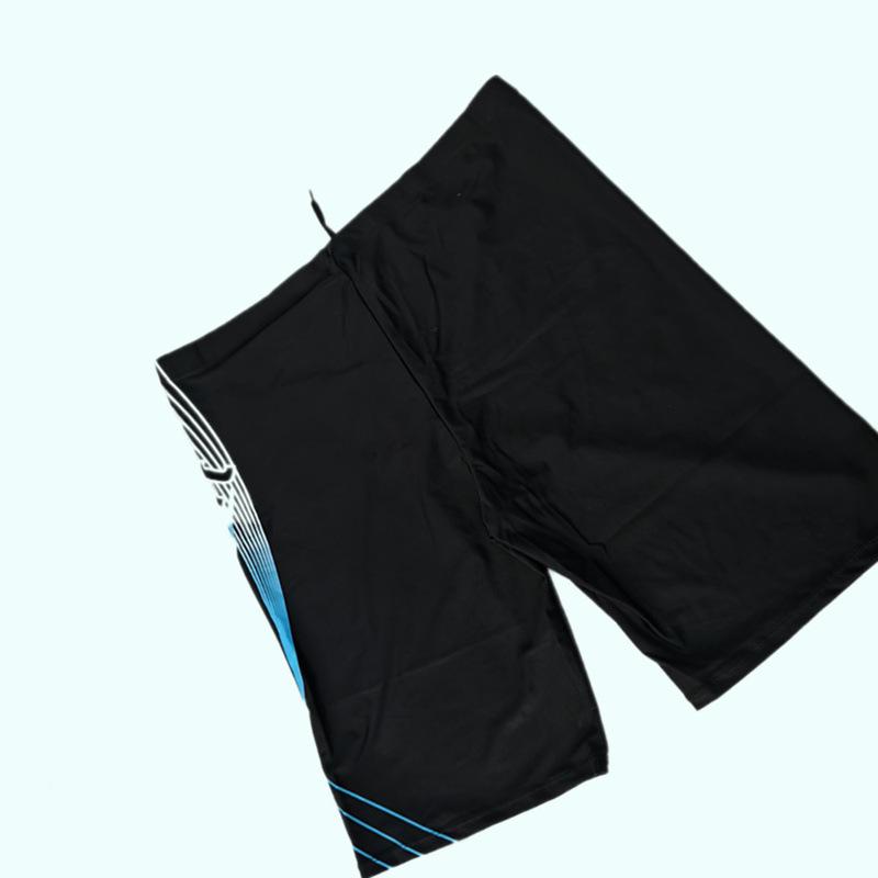 2025 Men's Plus Size Long Swim Trunks - Anti-Embarrassment, Simple Design
