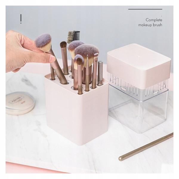 Ecarla Organizer Na Pędzle 12Szt Pojemnik Do Suszenia 22X10,5X8Cm Róż Cb71R