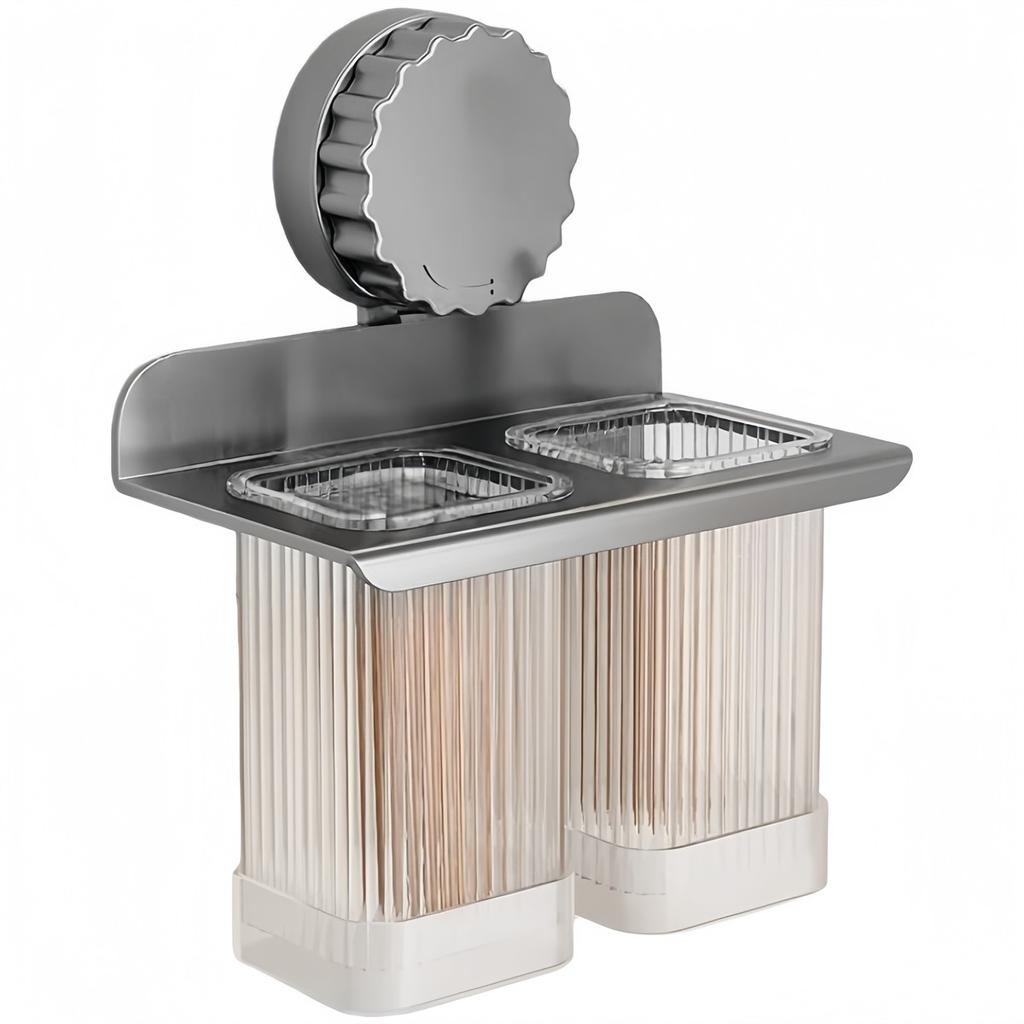 Wall Mounted Kitchen Utensil Holder with Suction Cup for Cutlery and Silverware