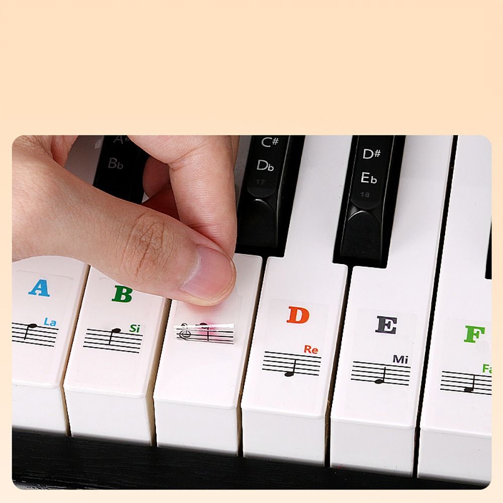 Removable Piano Key Decal Musical Supplies Keyboard Note Sticker Piano Training Stickers