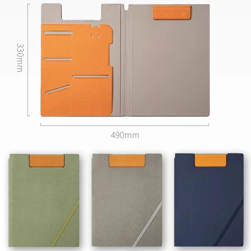12.9x9.6in A4 Leather Business Padfolio Portfolio Folder Magnetic Clipboard Conference Folders Document Card Organizer Office