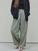 Avang Summer Wide Banding Pants - Khaki