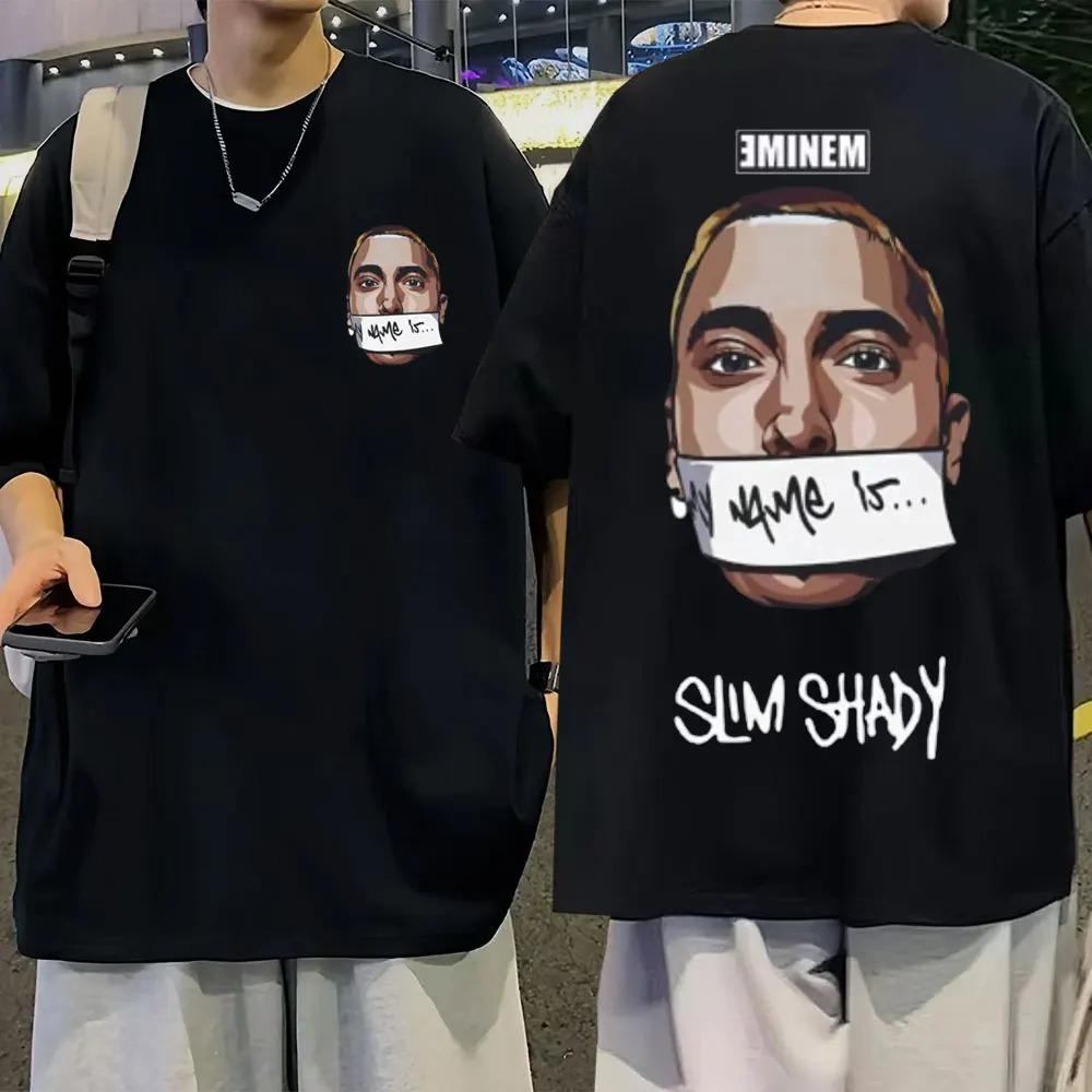 Rapper Eminem Musikalbum T-Shirt Welttournee Geschenk für Fan T-Shirt Männer Frauen Baumwolle Kurzarm Baumwoll-T-Shirt Tee Kleidung Oberteile