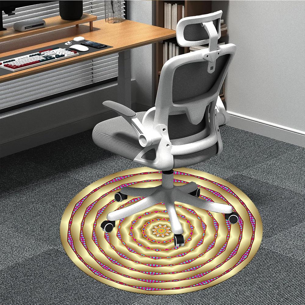 

1pc Spiral Pattern Chair Carpet for Office, Non-slip, Soft and Durable Office Rug for Decoration, Perfect for Office yy260325085 80cm by 80cm