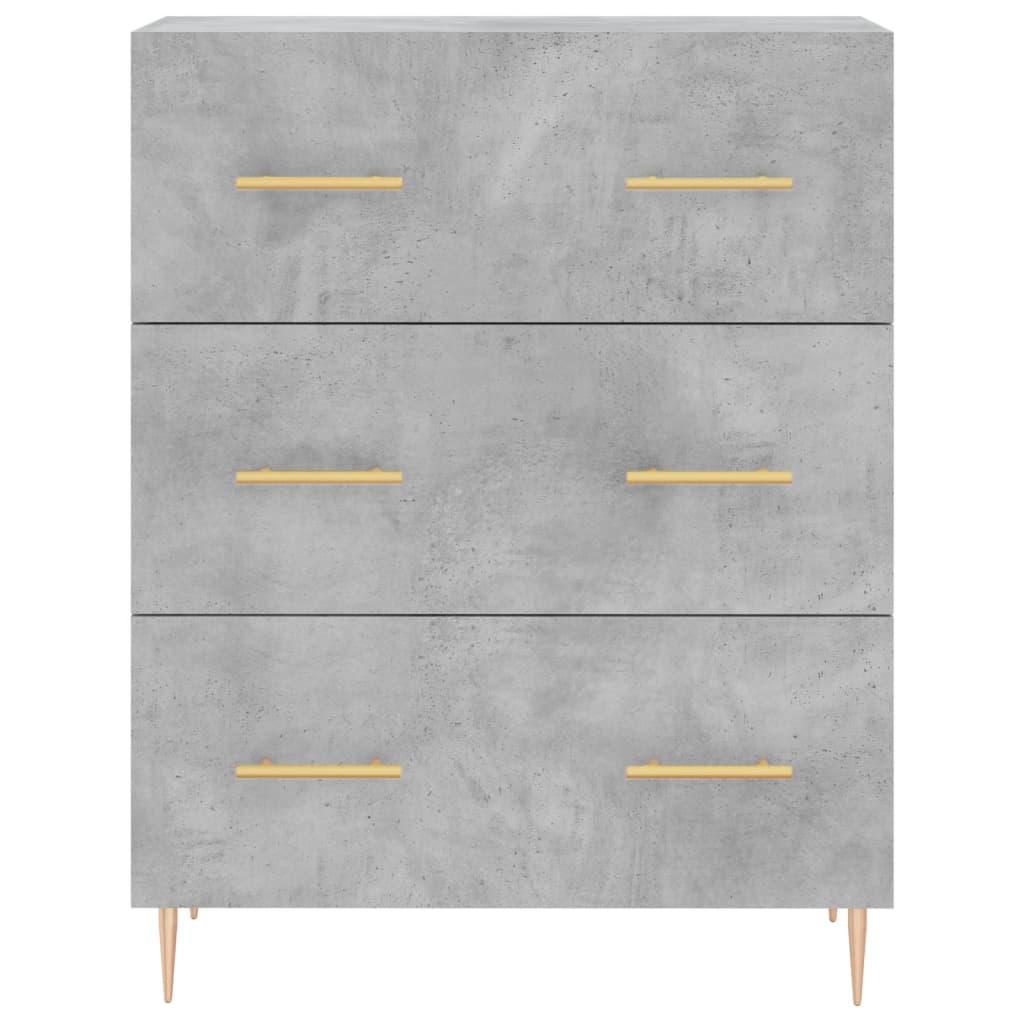 Highboard Concrete Grey 69.5 X 34 X 180 Cm Particleboard