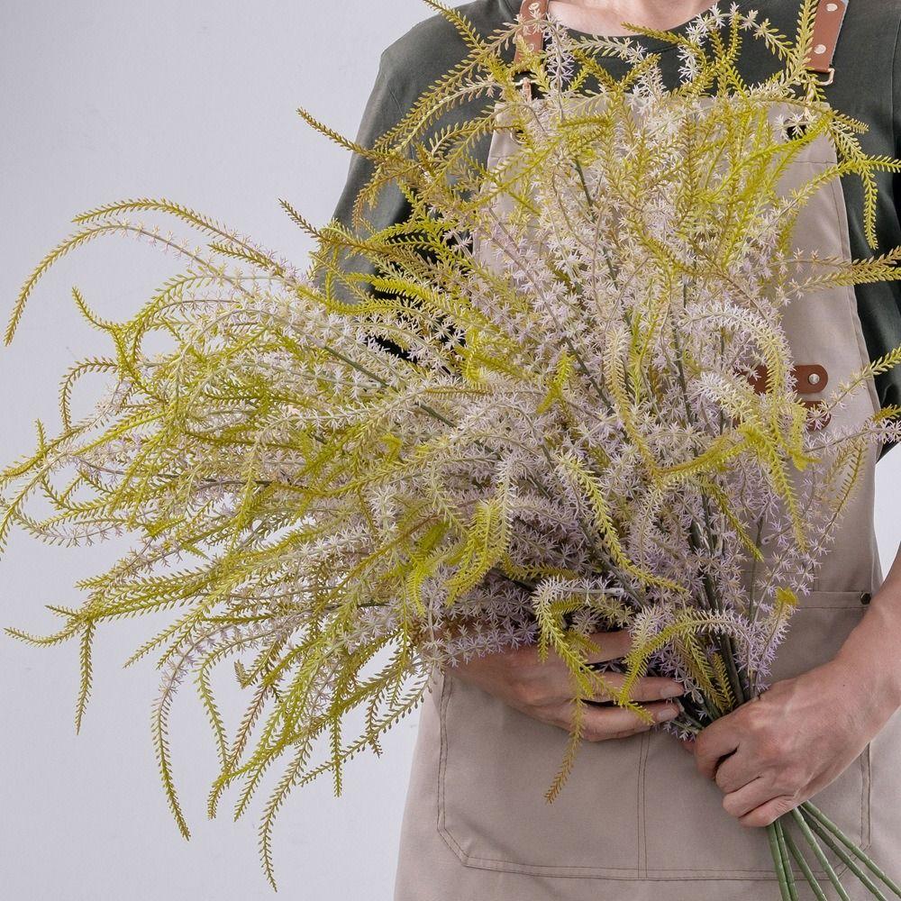 Lifelike Artificial Sage Branch Real Touch Fake Plant Simulation Green Bristlegrass  Living Room