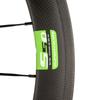 SUPERTEAM 50mm Clincher Wheelset 700c 23mm Road Bike Carbon Wheels (White/Green)