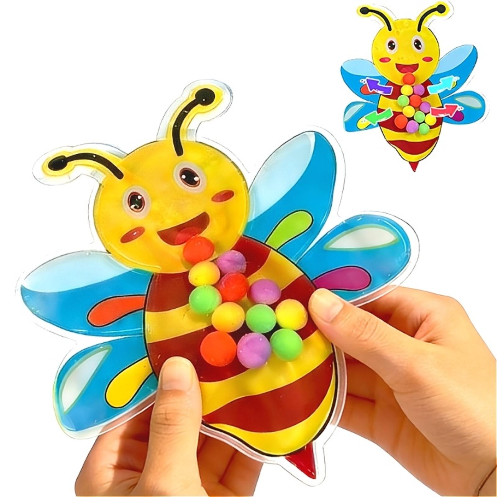 

Creative Bee Shaped Water Bag Sensory Toy Educational Matching Toy for Toddlers and Children 20ml Capacity Soft Flexible Material One Size