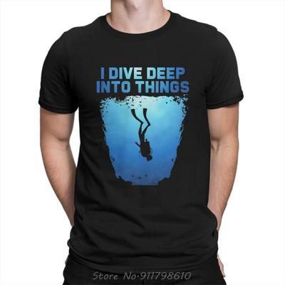 Tricou Scufundări Adânci Scuba Topuri din Bumbac Pur Vintage Gât Rotund Supradimensionat Tricou Unisex Îmbrăcăminte Bărbați Tricou Fitness