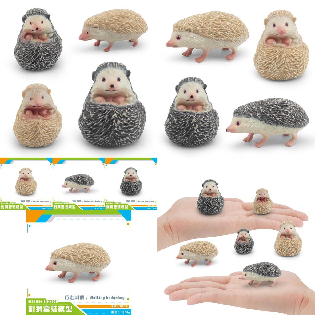 Detailed Forest Animal Hedgehog Models Crafted From Durable Pvc Perfect For Display And Play