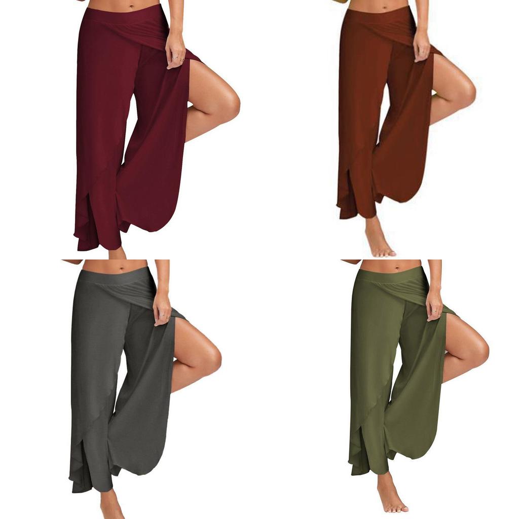 Women's Summer Casual Wide Leg Pants In Premium Quality Solid Color Design