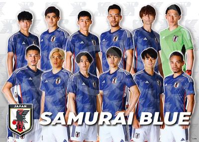 Epoch Soccer Jigsaw 2022 Japan National Soccer Team Includes and Score Ticket 500-Piece Puzzle, Ver. (38x53cm) 07-602s, Glue, Spatula,