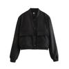 Women Fashion With Pockets Bomber Jacket Coats Vintage Long Sleeve Front Button Casual Female Outerwear Chic Tops