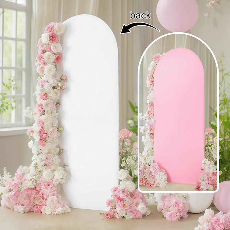 

1PC Elastic Spandex Baby Shower Backdrop Cover Party Background Decor Arch Cover Solid Color 4TF/6FT Double Sided 4FT 50X120CM