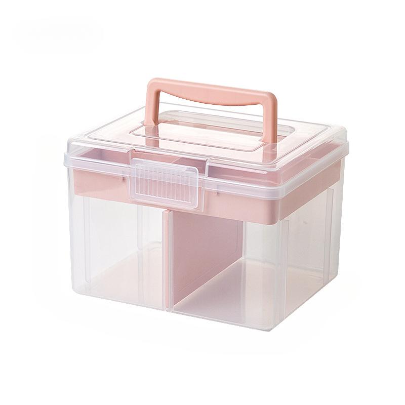 Family Medicine Box Large Capacity First Aid Medicine Box Storage Box Mask Medicine Storage Box Tea Set Handheld Storage Box